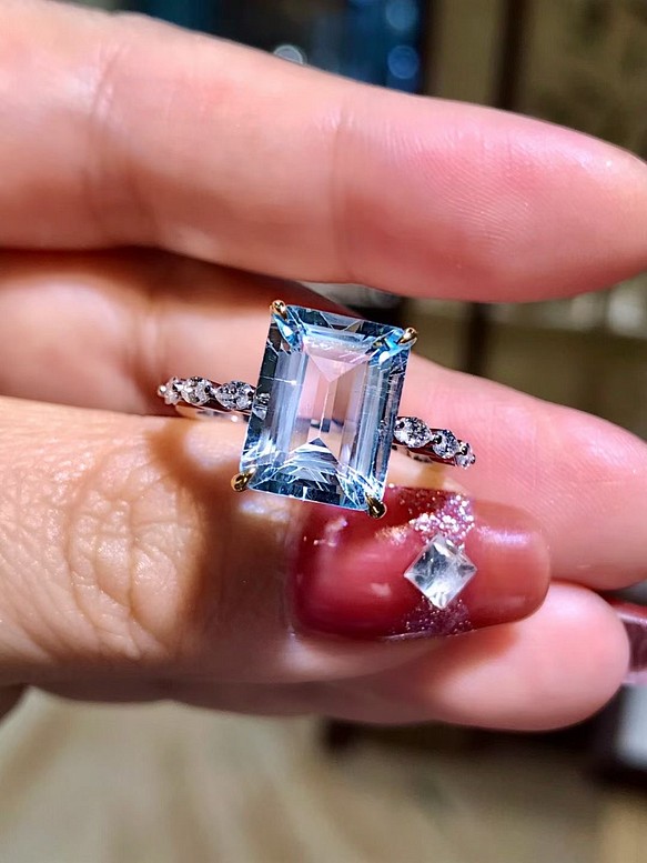 品質は非常に良い 【天然】アクアマリン ルース 3.92ct | www