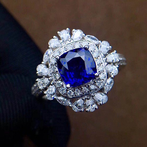 高級宝石 天然ブルー サファイア ダイヤリング 指輪 リング Worldstone 購入前ご連絡下さい 通販 Creema クリーマ ハンドメイド 手作り クラフト作品の販売サイト