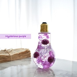 ハーバリウム❁﻿彩華~bulb~【Mysterious purple】ギフト 誕生日 1枚目の画像