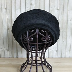 ふんわりベレー帽(黒)SMサイズ『Creema限定』 1枚目の画像