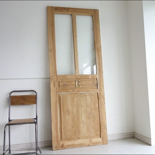 チーク材ドアLN 木製扉 玄関ドア 総無垢 建具 室内ドア 店舗 開き戸