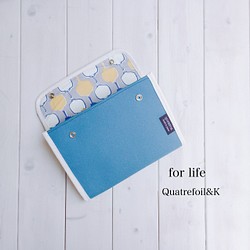 Blueキャンバス母子手帳ケース１～２人用peacockgreen 1枚目の画像
