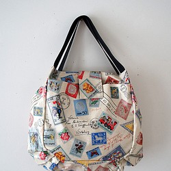 美人魚袋[旅行郵票米色] S1631385TravelStampsBeige 第1張的照片
