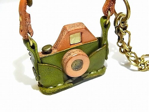相機袋綠色魅力[由香守屋]真皮牛皮 第1張的照片