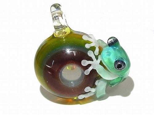 青蛙配件玻璃杯“ Gekkou Seven” [kengtaro Kentaro]青蛙青蛙圖案 第1張的照片
