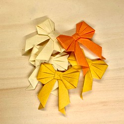 折り紙のリボン[黄系] 1枚目の画像