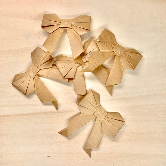 折り紙のリボン[クラフト紙] 1枚目の画像