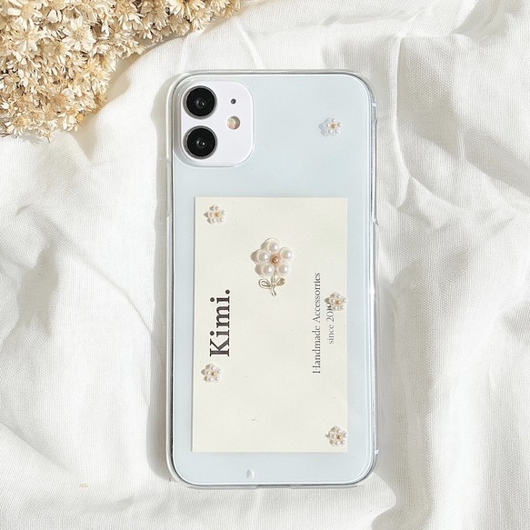 kimi.accessories】小さなお花のiPhoneケース ゴールド iPhone13