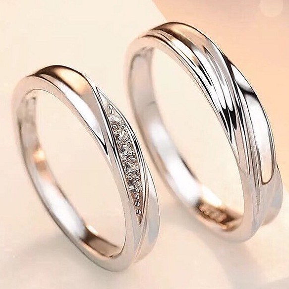 二番人気 カップルペアリング【セット】結婚指輪 S 925 シルバー 受注製作 指輪・リング LOVER‘s 通販｜Creema(クリーマ)