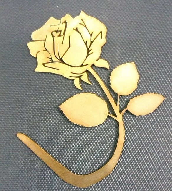 真鍮製　薔薇のしおり 1枚目の画像