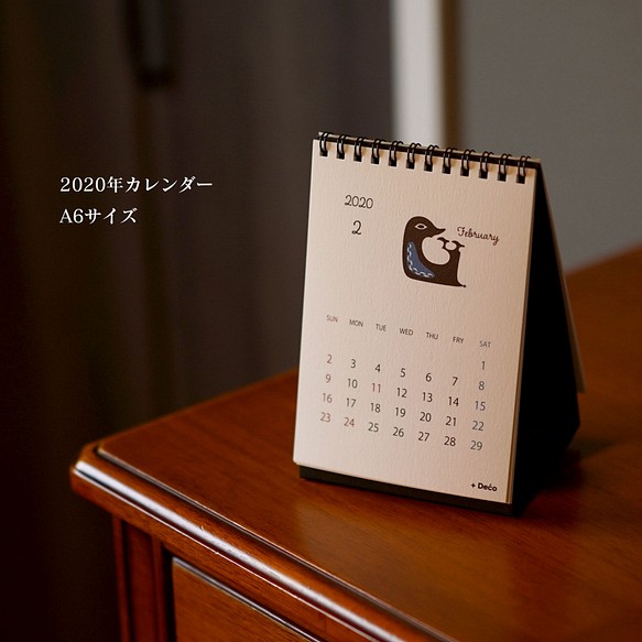 年 卓上カレンダー A6縦型 カレンダー Adelie 通販 Creema クリーマ ハンドメイド 手作り クラフト作品の販売サイト