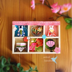 ひな祭り　春色ミニチュア6マスBOX 1枚目の画像