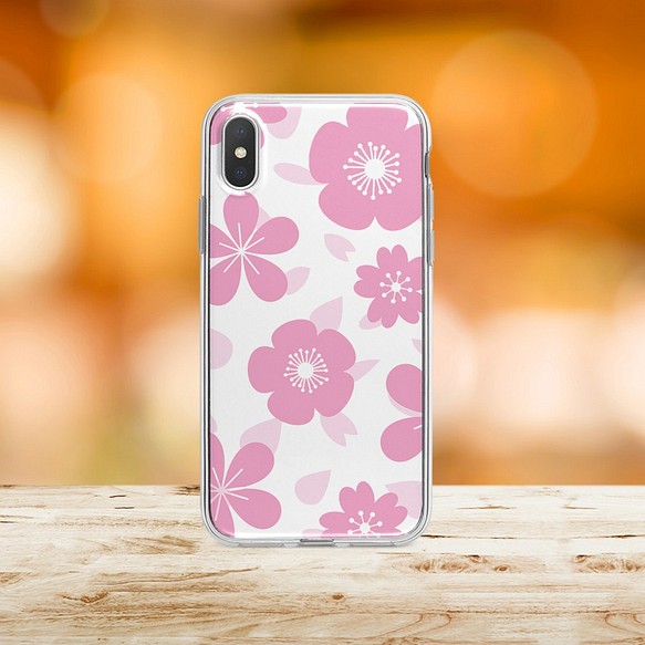 『風に舞う桜』iPhone12/android ほぼ全機種対応 スマホケース ハードケース 《春色新作2020》 1枚目の画像