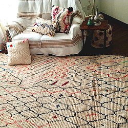 モロッコ ラグ rug アジラル ベニワレン 幾何学模様 1枚目の画像