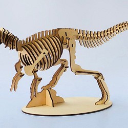 雷雕木質 立體3D拼圖DIY模型 擺飾 禮品 裝飾 侏儸紀 恐龍 異特龍2.0 第1張的照片