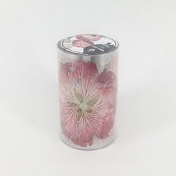 325 /タチアオイの花+キンポウゲの花... /紙テープマスキングテープ/木田森果wood3f 1枚目の画像