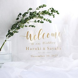 ウェルカムボード シンプル ウェディング * 結婚式 * アクリル