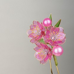 桃の花 かんざし かんざし ラトリエ F 通販｜Creema(クリーマ) 11087018