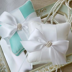 [Eternal Love・Eternal Tiffany]ハンドメイドレースリングピローの提案/バレンタインデー/結婚式の装身 1枚目の画像