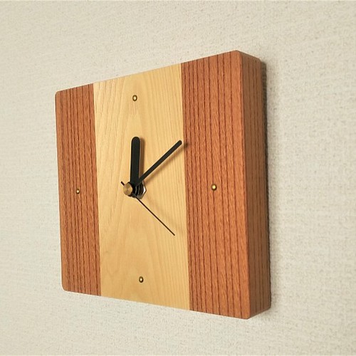 小さめ 木の壁掛け時計 Ⅰ 掛け時計・置き時計 青森ヒバ木工 ARAJIN 
