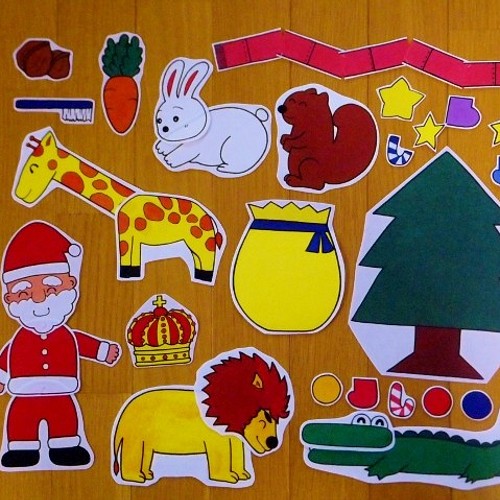 完成品 パネルシアター 森のクリスマス 送料無料 おもちゃ・人形 