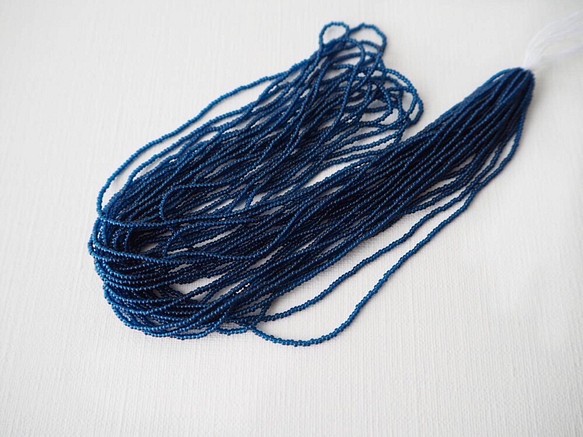 省錢！捷克種子珠子深藍寶石藍/高級時裝刺繡Luneville刺繡珠子刺繡穿線器 第1張的照片