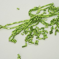 仿古威尼斯管珠4毫米檸檬綠＃AT02-L.GR /呂內維爾刺繡 第1張的照片