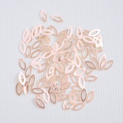 シャトル モチーフ スパンコール ライトピンク / オートクチュール刺繍 リュネビル刺繍 バラ 1枚目の画像
