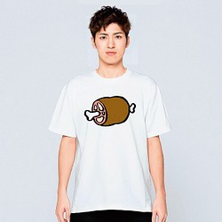 マンガ肉 通販 イラスト Tシャツ 食べ物 大食い おもしろ パロディ ネタ 白 プレゼント 大きいサイズ 綿100 Tシャツ カットソー デザイン Tシャツ通販shortplate 通販 Creema クリーマ ハンドメイド 手作り クラフト作品の販売サイト