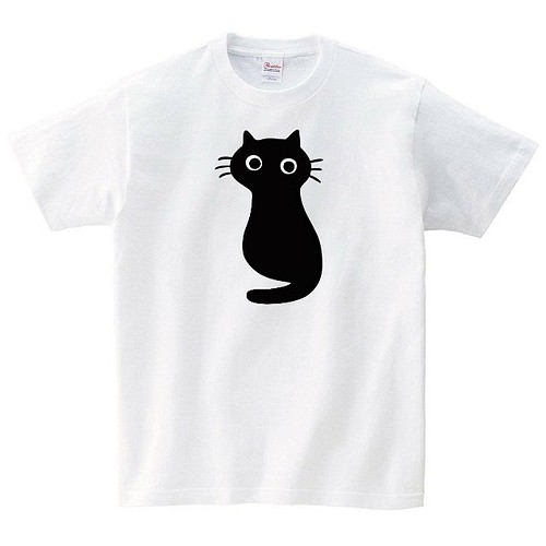 黒猫 Tシャツ ブランド メンズ レディース おしゃれ かわいい 白 夏 プレゼント 大きいサイズ 綿100 Tシャツ カットソー デザインtシャツ通販shortplate 通販 Creema クリーマ ハンドメイド 手作り クラフト作品の販売サイト