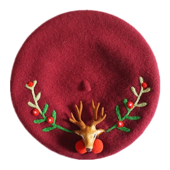 [クリスマス]　赤色　可愛い帽子 1枚目の画像