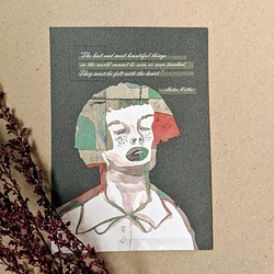 ヘレン・ケラー名言/美女シリーズテーマポストカード 1枚目の画像