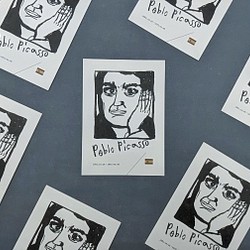 巴勃羅 畢卡索 手繪大頭照 / 藝術家系列 主題明信片 第1張的照片