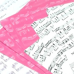 《人気》楽譜柄折り紙30枚ショパンピアノ曲 1枚目の画像