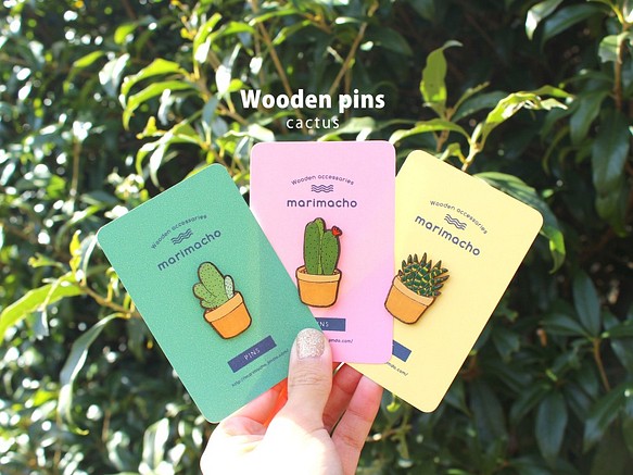 Wooden pins(Cactus) 1枚目の画像