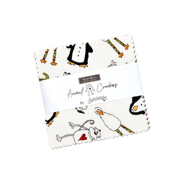 USAコットン moda mini charm 42枚セット Animal Crackers 1枚目の画像