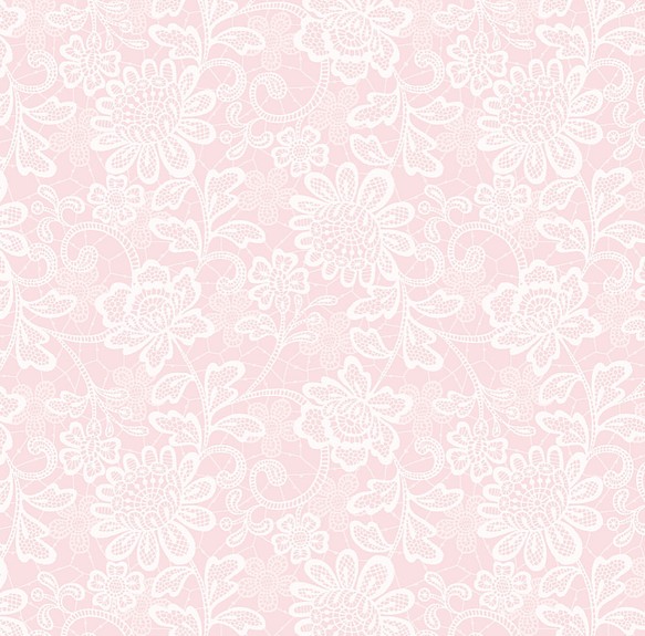[再入荷]国産コットン 110ｘ50 フラワーレース柄 ピンク 1枚目の画像