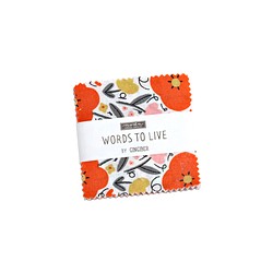 USAコットン moda mini charm 42枚セット WORDS TO LIVE BY 1枚目の画像