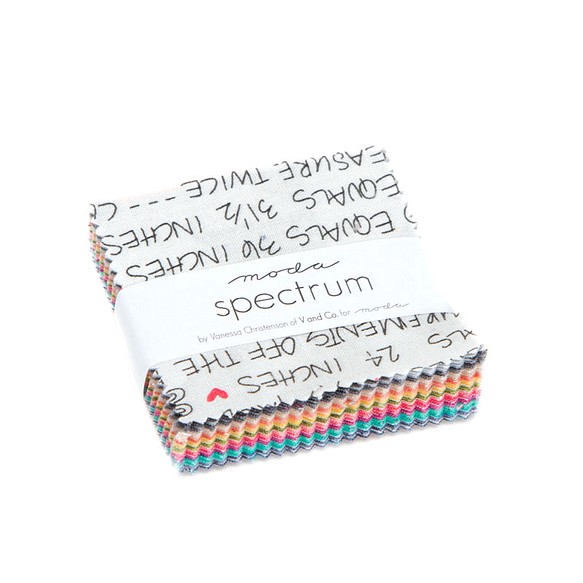 USAコットン moda mini charm 42枚セット spectrum 1枚目の画像