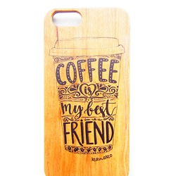 オリジナル名入れ　coffee　wood case  （iPhoneシリーズ4以外すべて対応） 1枚目の画像