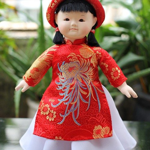 ベトナム　人形　民族衣裳