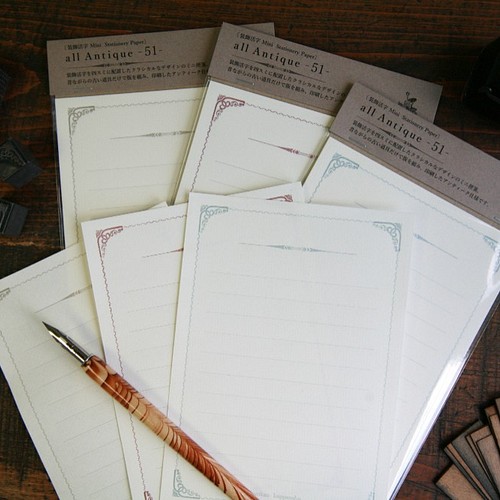 ２セット】装飾活字Mini Stationery Paper all Antique -51- 封筒