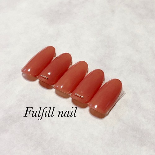 オレンジピンク ワンカラー シンプル ブリオン ネイルチップ 付け爪 ネイルチップ ネイルシール Fulfill Nail 通販 Creema クリーマ ハンドメイド 手作り クラフト作品の販売サイト