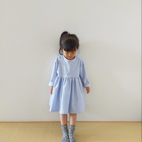 再販 80サイズ限定１ キッズ ベビー ドルマンスリーブのワンピース 水色 子供服 Odoru 通販 Creema クリーマ ハンドメイド 手作り クラフト作品の販売サイト