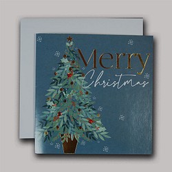 クリスマスカード　「スパークル」　63 　クリスマスツリー  xm-1151 1枚目の画像