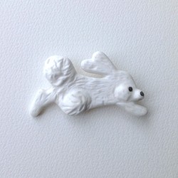 兔胸針（白色） 第1張的照片