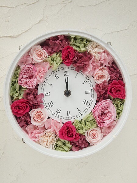 プリザ☆色鮮やかな花時計☆ 1枚目の画像