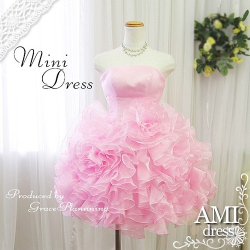 ミニドレス カラードレス ピンク 7号9号 二次会 花嫁 ドレス Ami Dress 通販 Creema クリーマ ハンドメイド 手作り クラフト作品の販売サイト