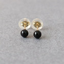 K18金 Large Onyx Stud イヤリング - イヤリング