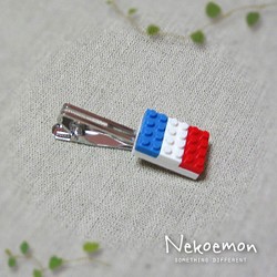 〈ブロックのネクタイピン〉フランス国旗 1枚目の画像